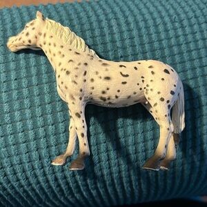 2006 Schleich Knabstrupper White Black Spotted Appaloosa Mare Horse 4” Germany
